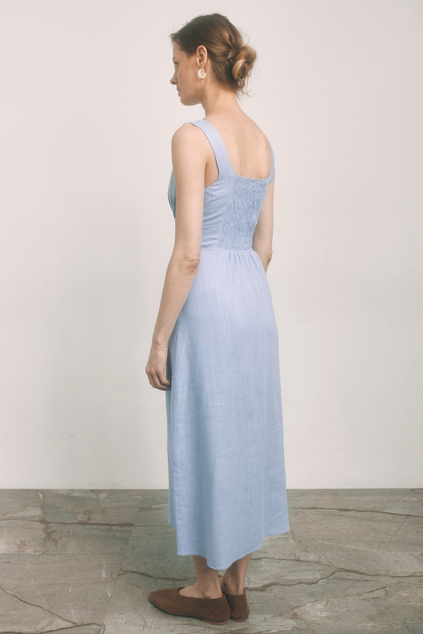 Купити Блакитна сукня міді МОДА ТА СТИЛЬ (FASHION AND STYLE)