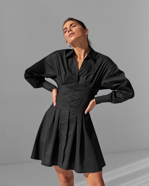 Купити Чорна сукня міні з корсетом АРТМОН (Artmon)